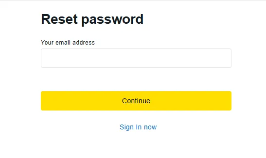 Exness password